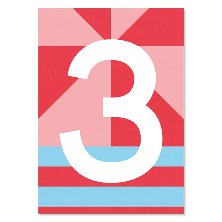 Kleine Prints - Wholesale Postcard - Numbers postcard 3