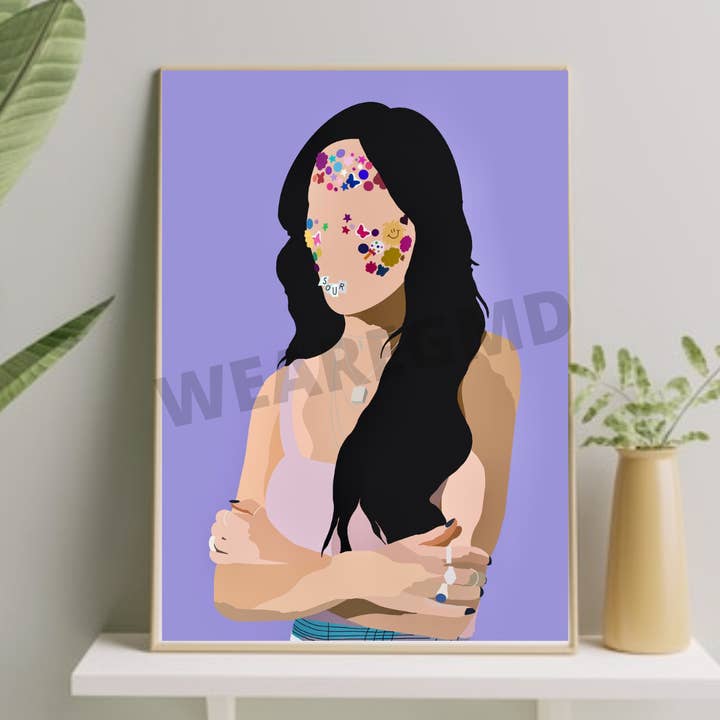 Olivia Rodrigo Print | Album Sour | Permis de conduire | Affiche Olivia Rodrigo | 6 x 4 | A5 | A4 pour la vente par WeareGMD