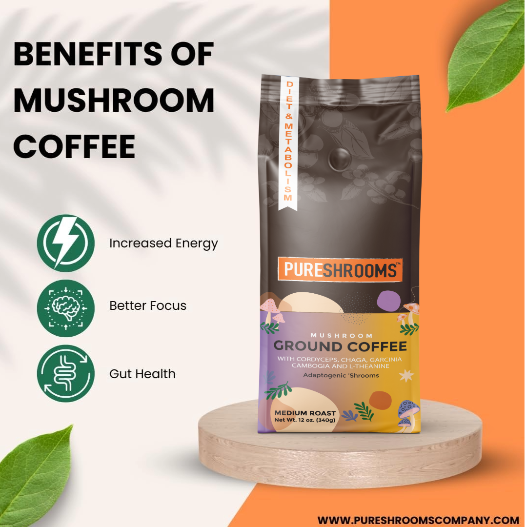 PureShrooms Inc. - Vente Café moulu - Café Moulu aux Champignons PureShrooms Energize 340g3