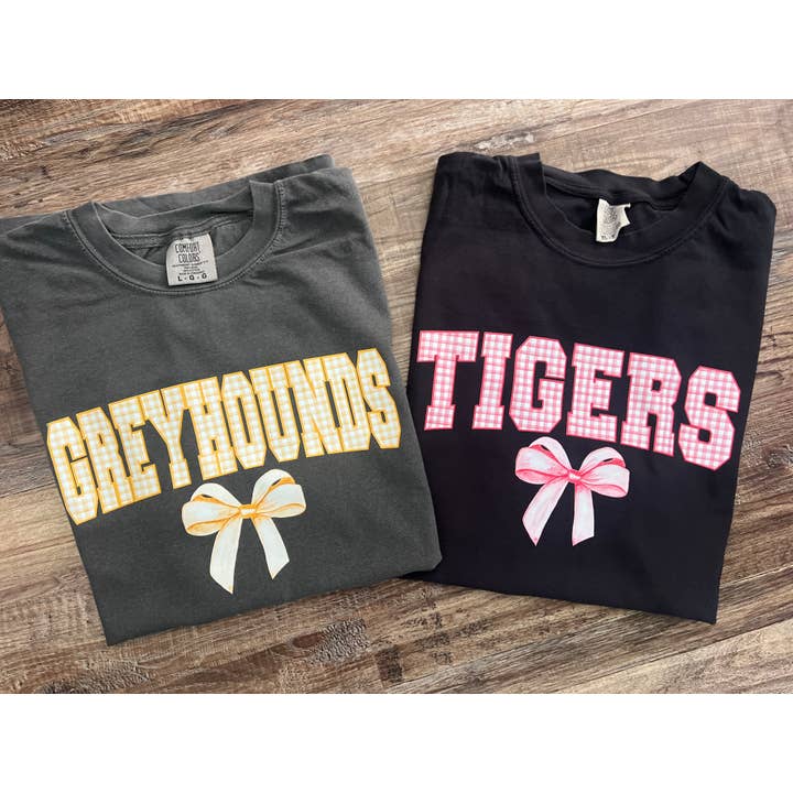 Camiseta com nome da equipa xadrez por atacado de Davis Designs