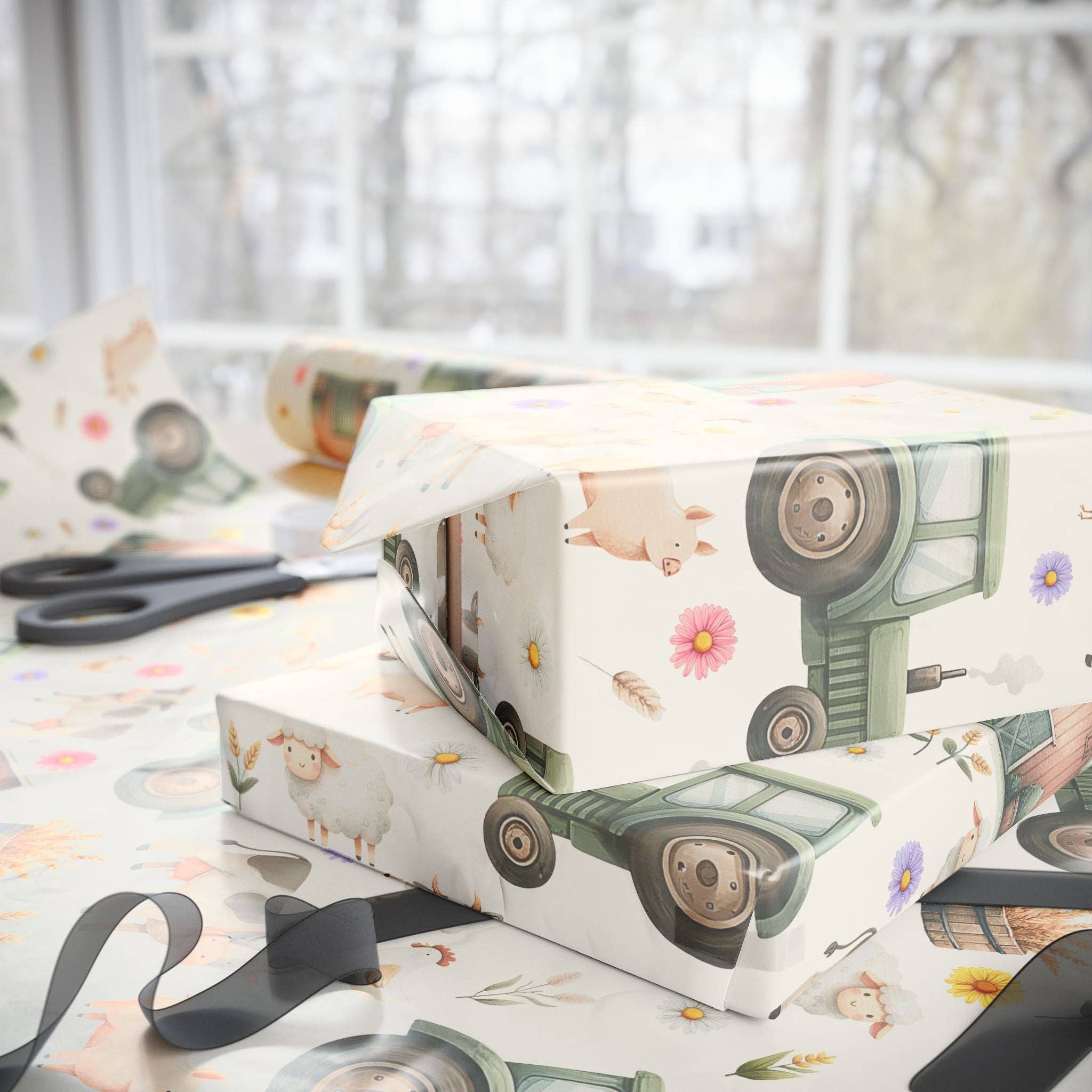 Lokipawz - Wholesale Flat Wrap - Cute Barnyard Gift Wrap8