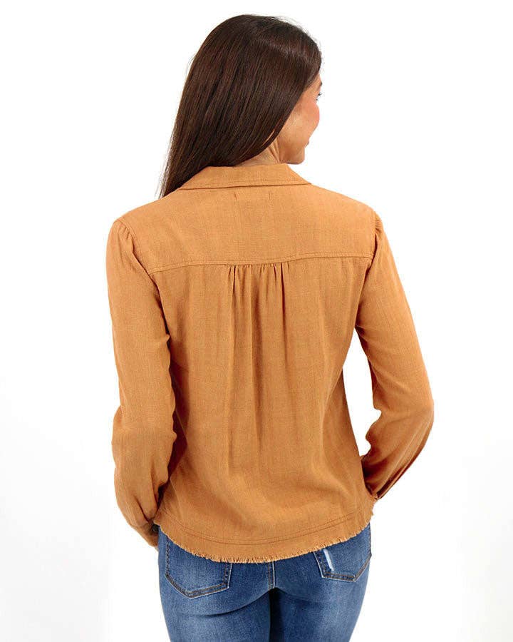 Linen Safari Jacket in Chai for wholesale on Faire6