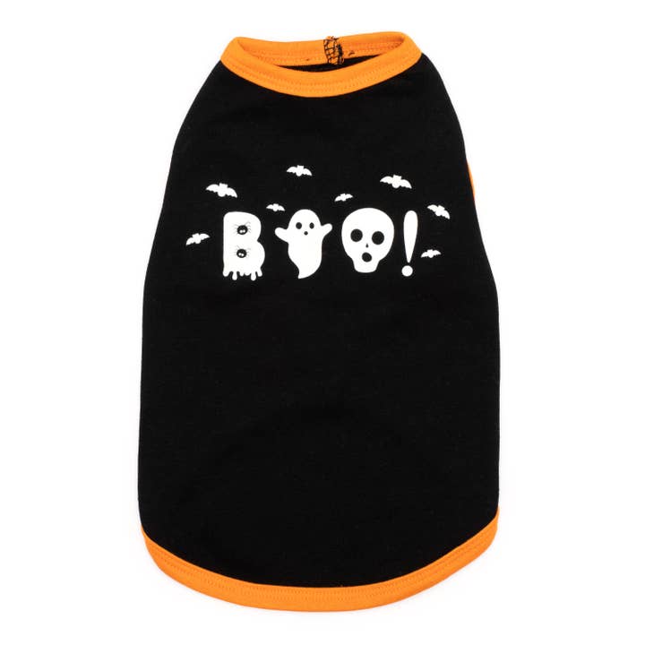 Nero Si illumina nel buio, Boo! Tee in vendita all'ingrosso su Faire