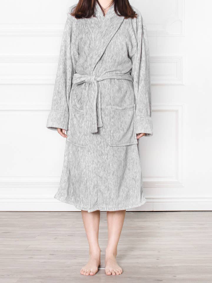 Pavilia - Wholesale Robe - Women's - Women's Melange Fleece Robe15