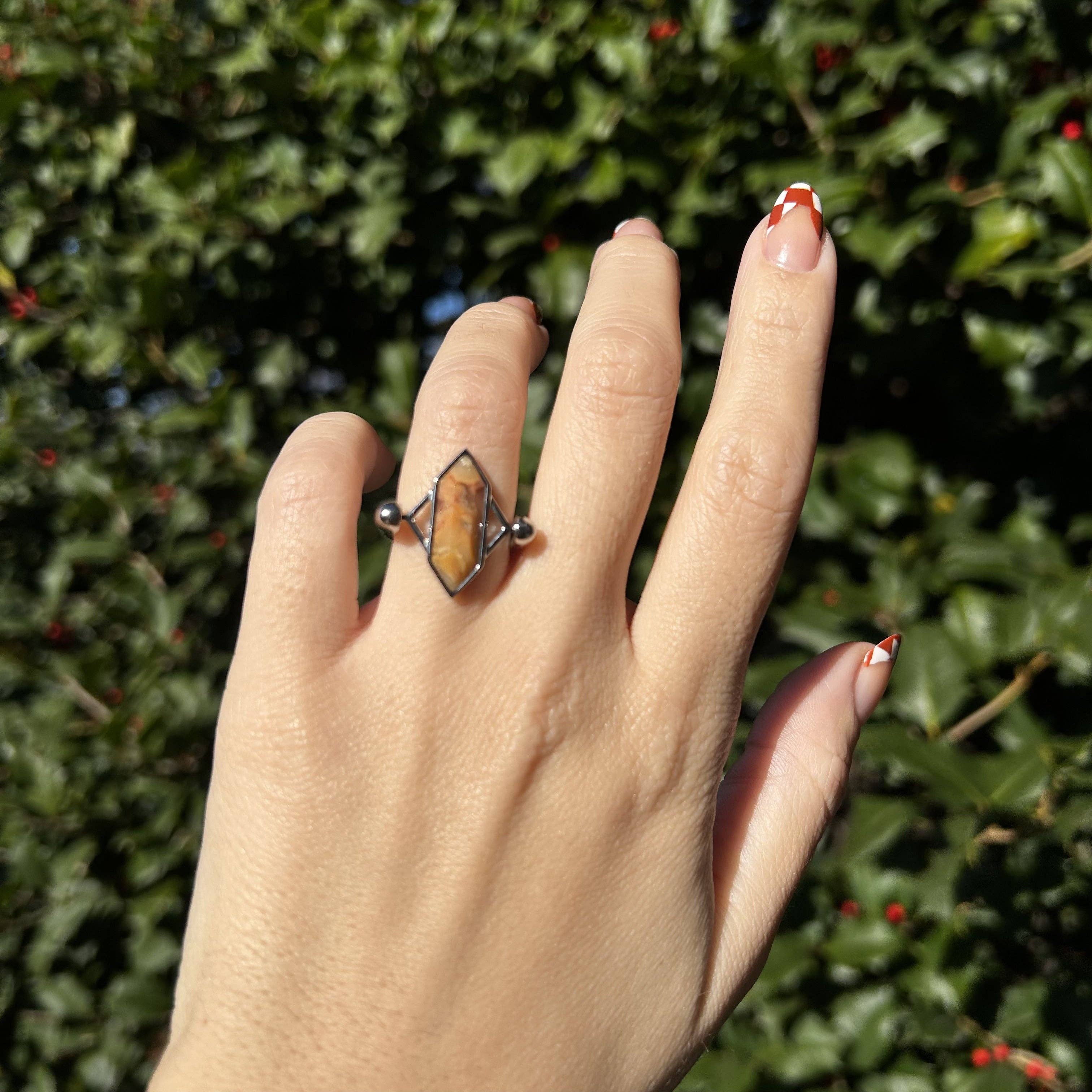 CONQUERing - Wholesale Cocktail/gelegenheidsring - Gekke Jasper TwinPoint™ Kristalelement4