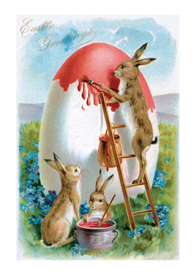 Laughing Elephant - Wholesale Easter Card - Rabbit On Ladder - Easter Card1