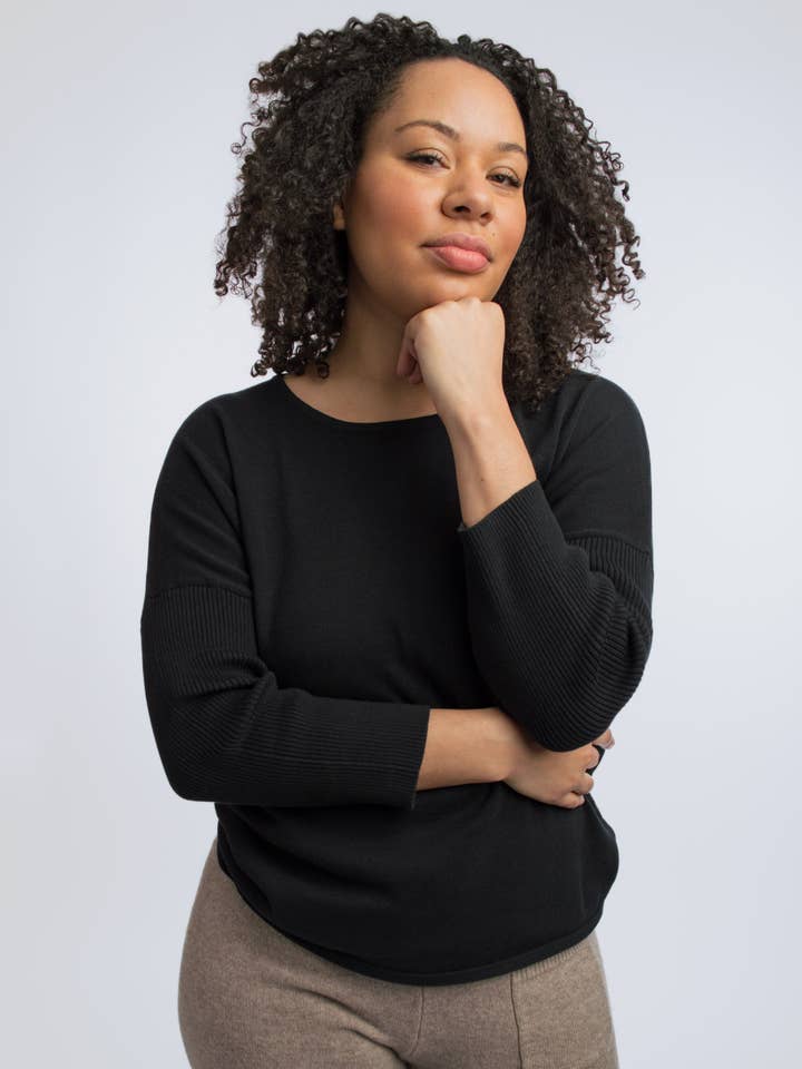 Black Loose Jumper for wholesale on Faire8