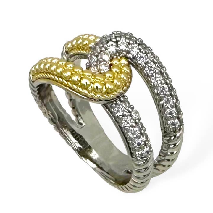 Crystal Twist Statement Ring for wholesale by My Best Kept Jewelry