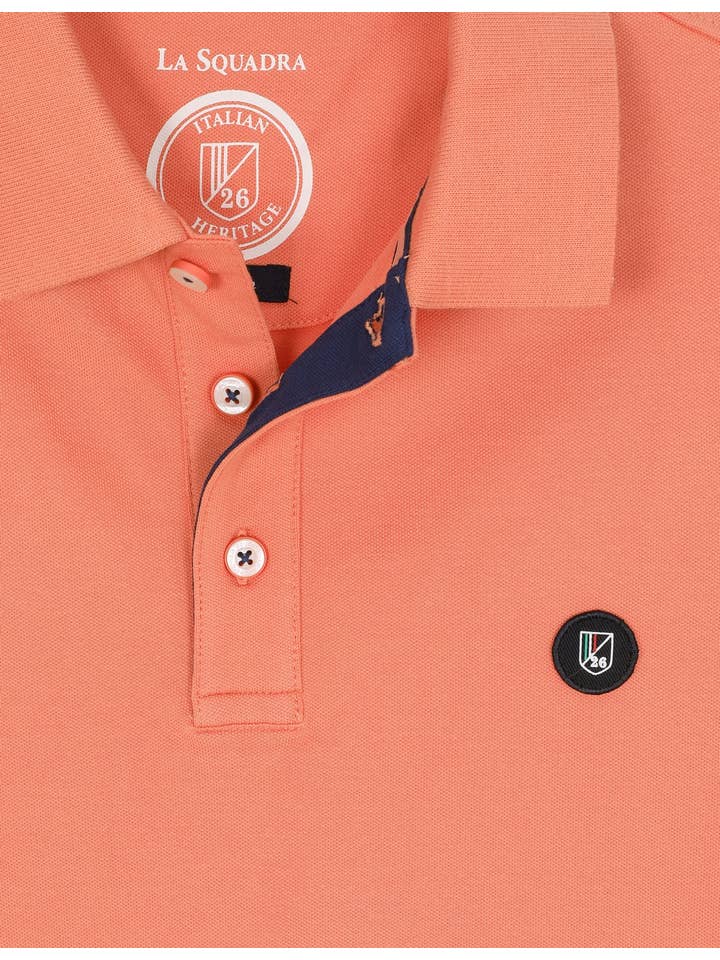 Blue POLO PIQUÉ SHORT SLEEVE SOLID COLOR Elastane - Ref: 124-2211 for wholesale on Faire4