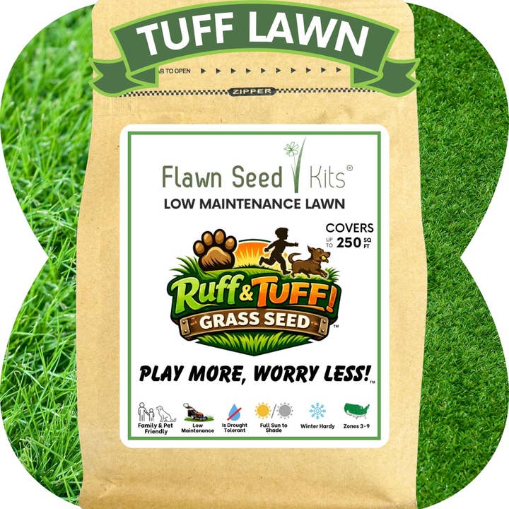 RUFF & TUFF! Turf Blend — Rough and Tough Lawn Seed for wholesale by Flawn Seed Kits