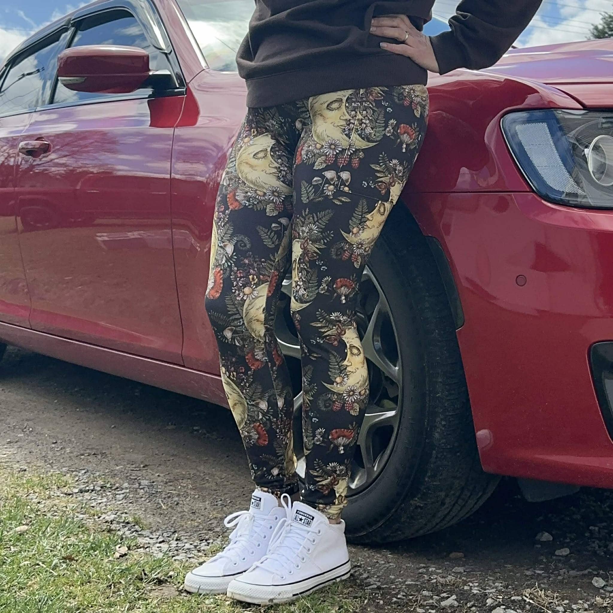 Triple Goddess Boutique - Vente Legging tendance – femme - Leggings à poches pour femmes, Leggings lune céleste4