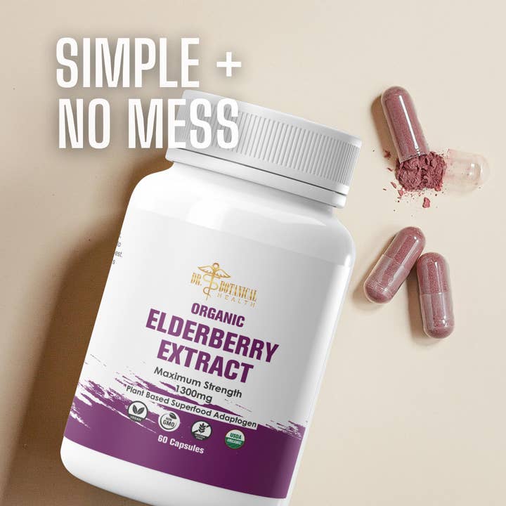 Lone Star Botanicals - Wholesale Protein/superfood powder - Organic Elderberry Extract Powder Capsules -- 60ct2