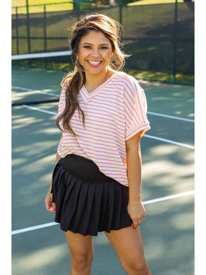 Black Pleated Skort With Pocket for wholesale on Faire6