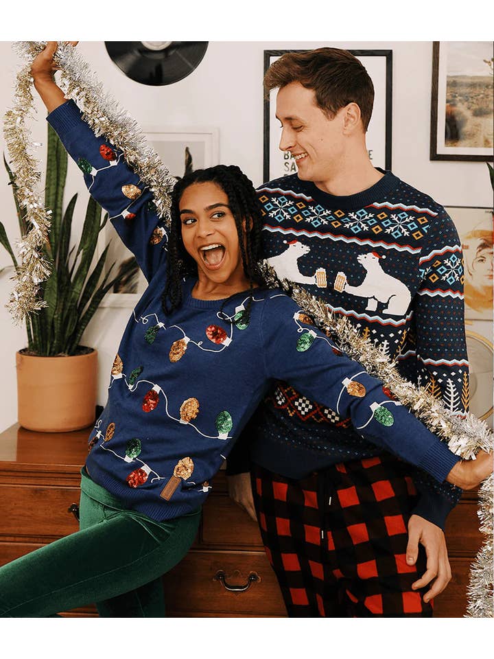 Tipsy Elves - Wholesale Knit Sweater - Men's - Polar Bear Party Sweater - Men's Ugly Christmas Sweater3