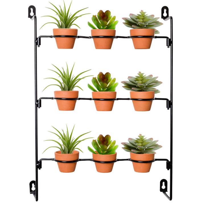 AuldHome Design Mini Clay Pot Hanging Rack and other Purchase Wholesale plastic hanging pots. Free Returns & Net 60 Terms on Faire trending on Faire.