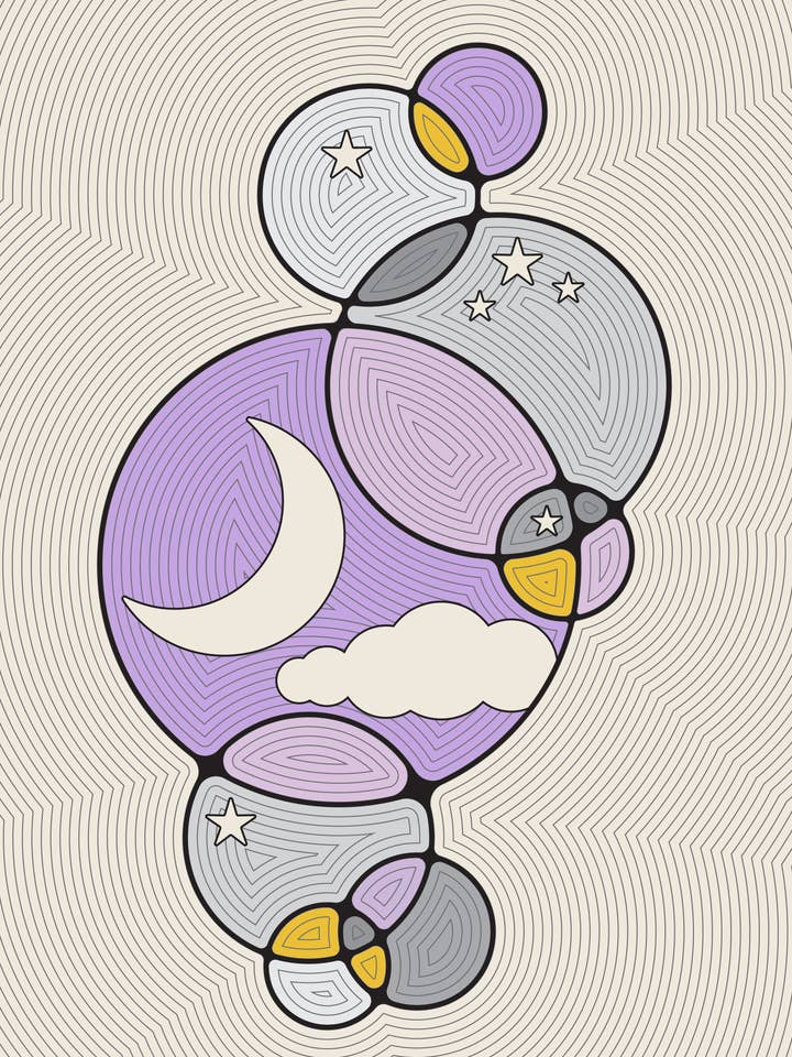 Celestial Moon for wholesale by Lucky Skye Graphics