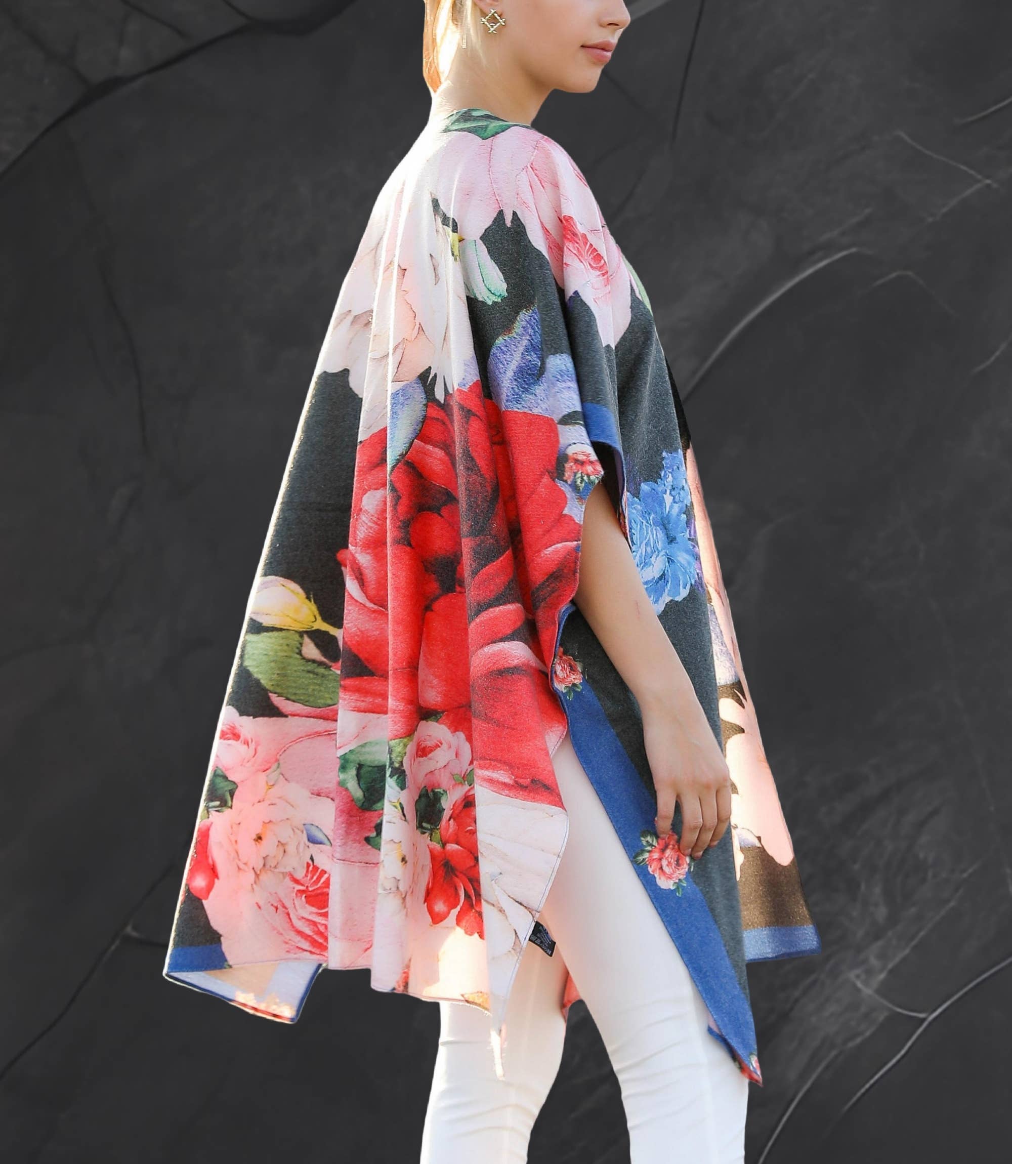 JC Sunny Fashion - Vendita all'ingrosso Cardigan - Donna - Speciale settimanale in misto cashmere Peony Autunno/Inverno Thick Ruana 3