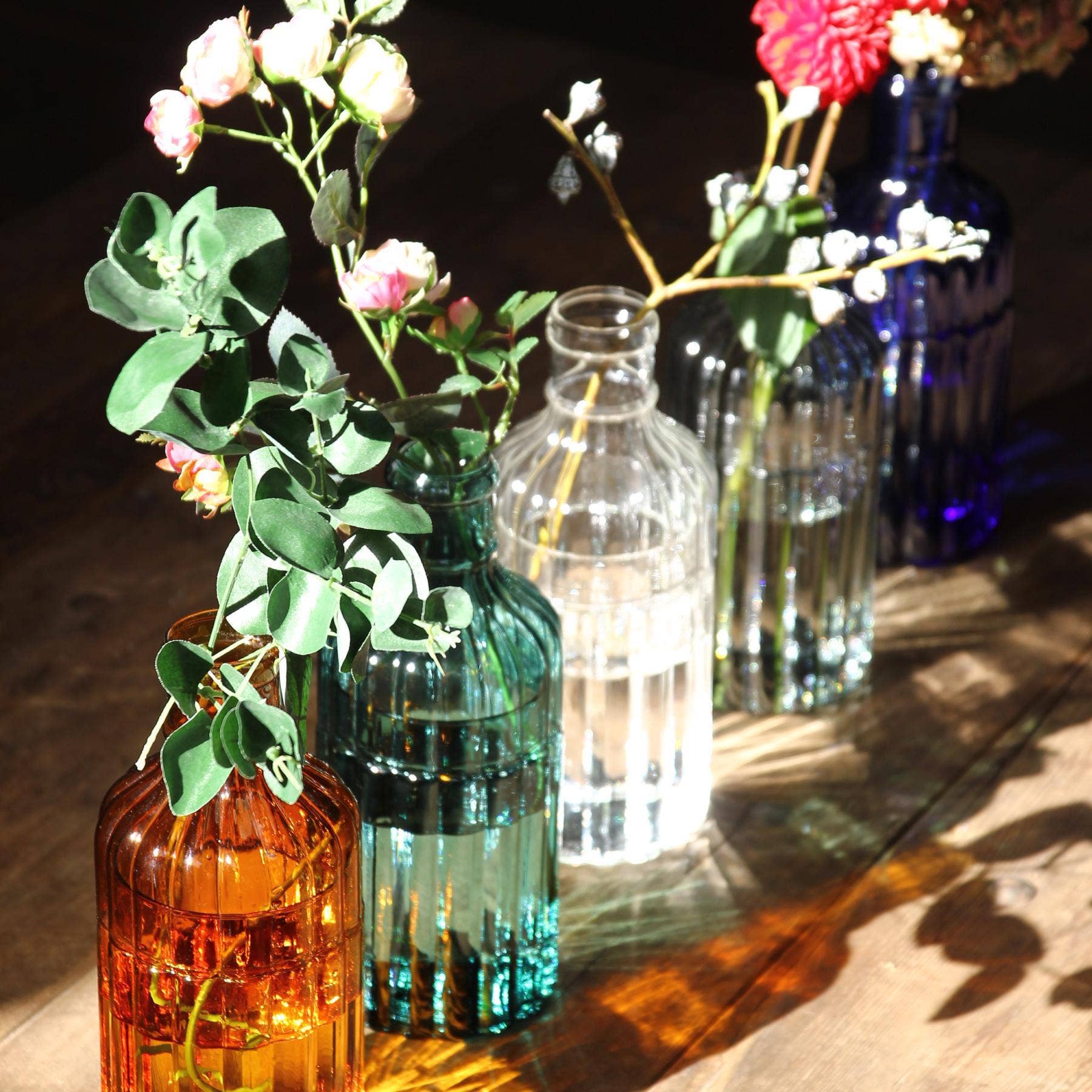 Time Concept - Wholesale Vase - Metropolitan Elegance Ribbed Glass Flower Vase19