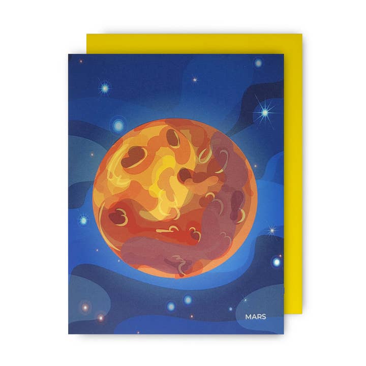 Biglietto di cancelleria Pianeta Marte per la vendita all'ingrosso da parte di Untitled Union