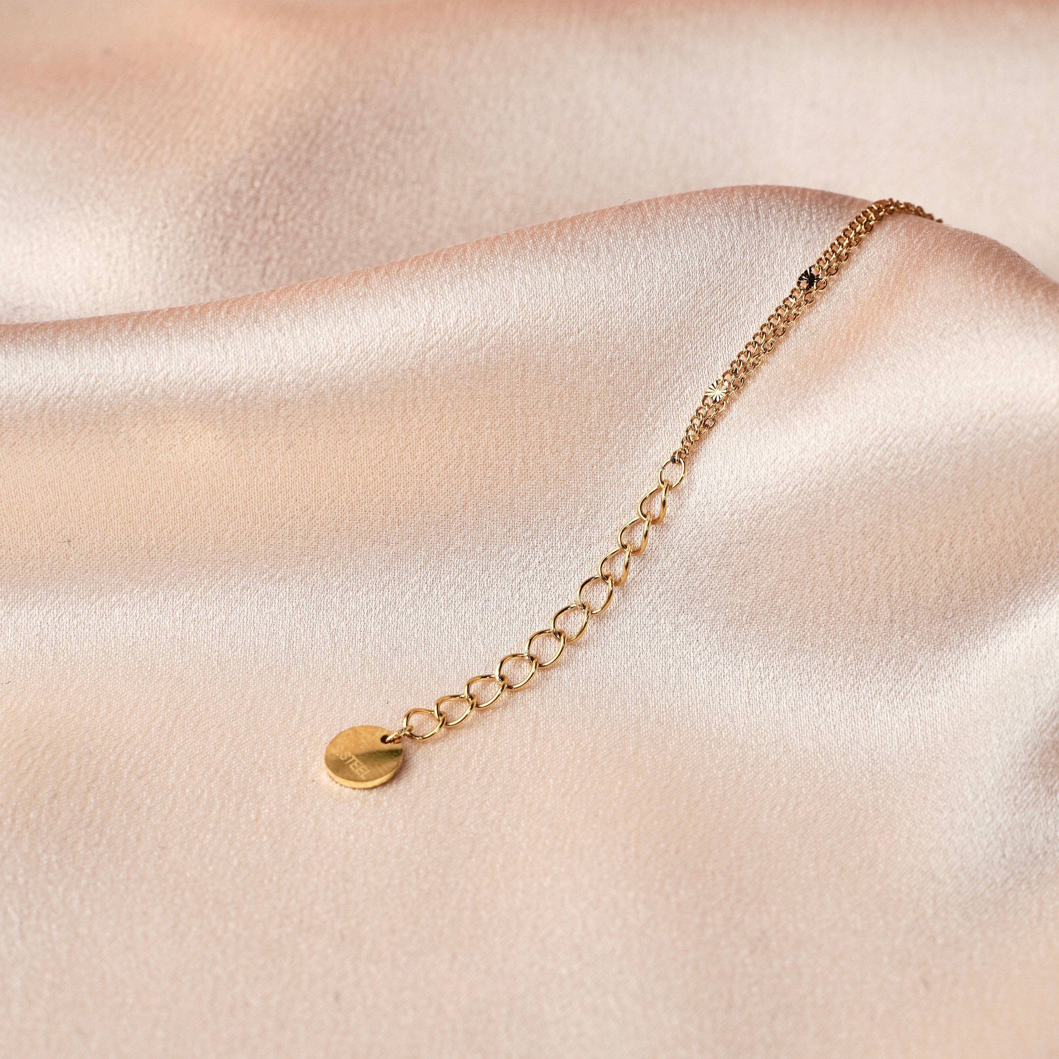 Meora Paris – Großhandel Armband mit Charms/Anhängern – Armband aus Edelstahl mit Rosenquarz2