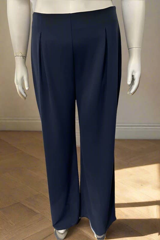 J2 FASHION – Großhandel Hose – Damen – PLUS-SOLIDE-SEITENREISSVERSCHLUSS-GERADE-BEIN-HOSEN2