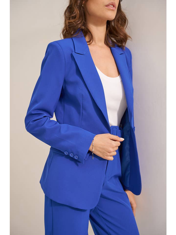 Attentif Paris - Vendita all'ingrosso Giacca elegante - Donna - Giacca aderente con bottone singolo, semplice - Collezione Timeless62