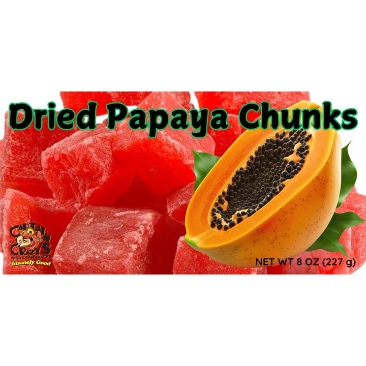 Captain Crazy’s Nuts and Fine Snacks - Wholesale Dried/Dehydrated Fruit - DRIED PAPAYA CHUNKS | Delicious Dried Fruit Snack2