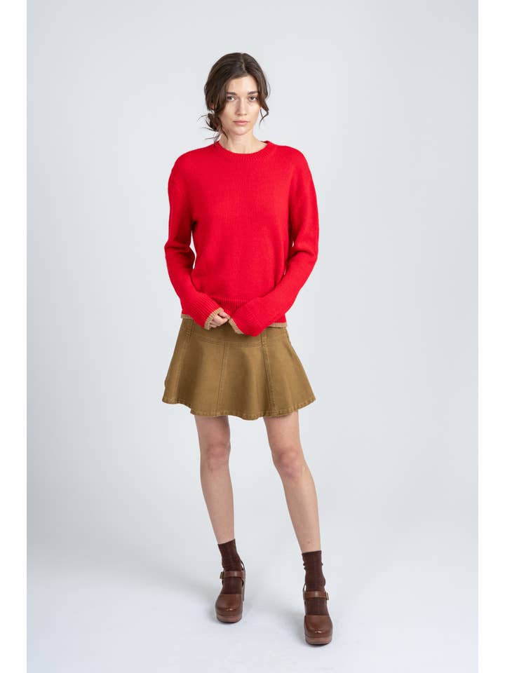 RED CREWNECK SWEATER for wholesale on Faire