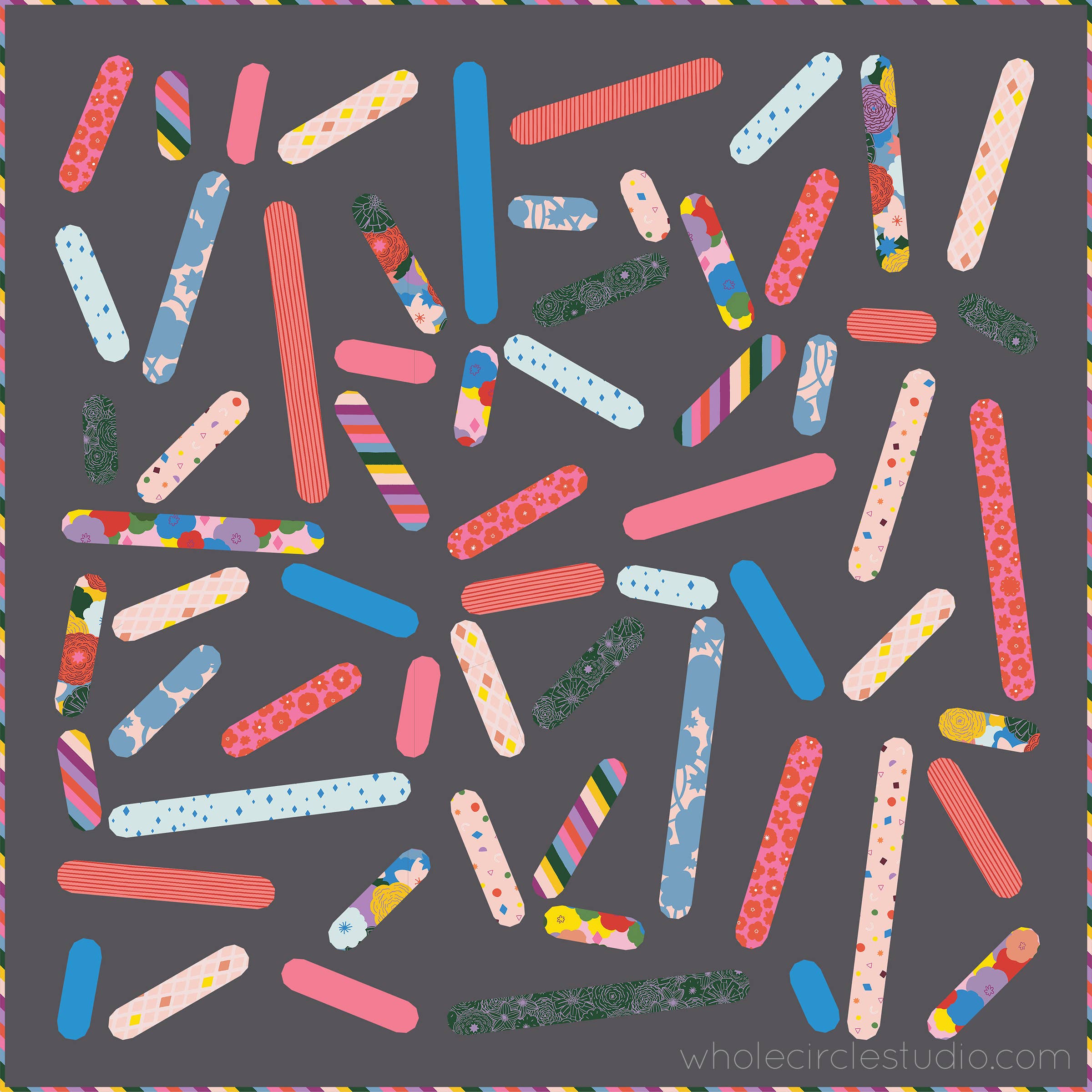 Whole Circle Studio - Wholesale Craft Sewing Kit - Scattered Sprinkles Quilt Block Pattern6