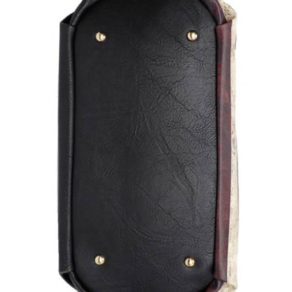 Cap Zone - Wholesale Shoulder Bag - Women's - Vintage American Flag Print Studded Gold Chain Hobo Bag