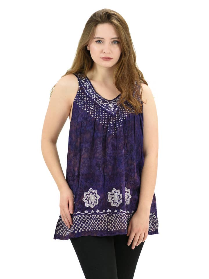 Advance Apparels - Wholesale Tunic – Women’s - Closeout Tie Dye Blouse2