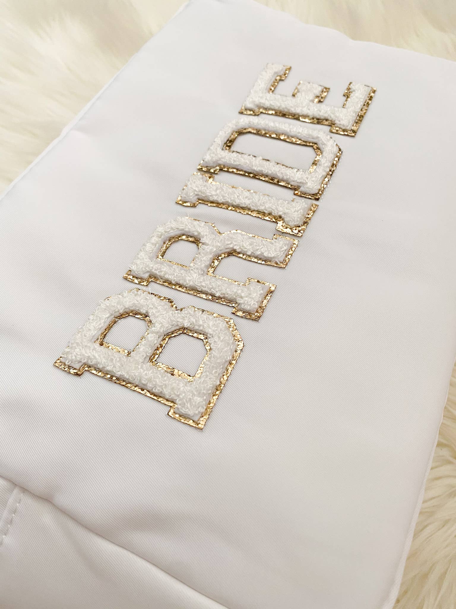 The Loki Shop - Wholesale Make-up/cosmetic bag - Bride Pouch With Patches XL or L Makeup Bag For Bridal Shop5