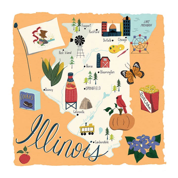 Thirstystone Illinois Home Absorbierende Steinuntersetzer, 4 Stück für den Großhandel von CounterArt/Highland Home/Thirstystone