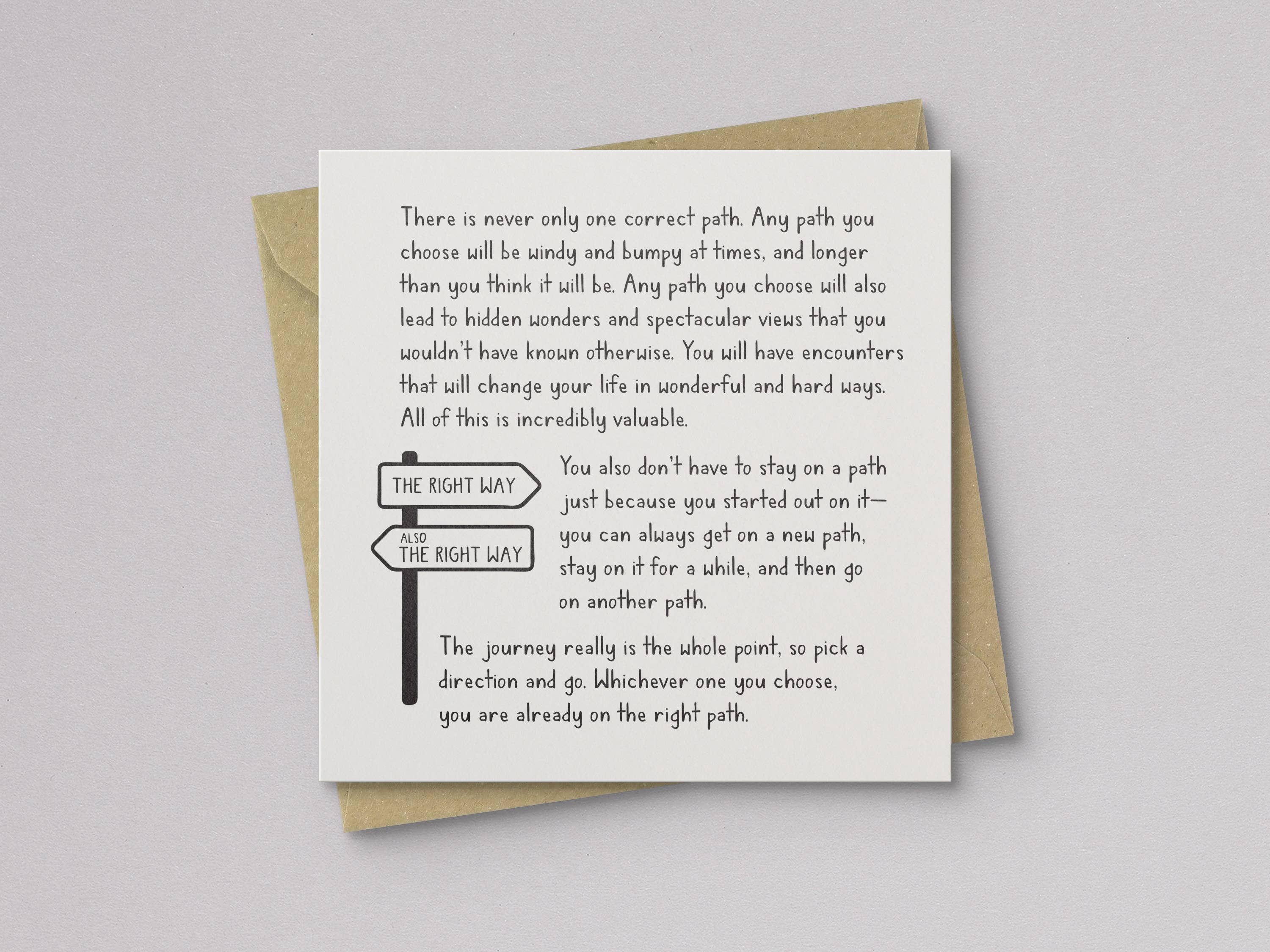 Kwohtations - Wholesale Encouragement Card - You're On the Right Path Encouragement Card1