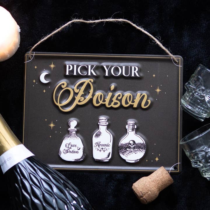 Pacific Trading - Wholesale Sign - Pick Your Own Poison Hanging Sign Decor0