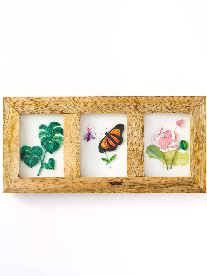 Bimala Gift Enclosure Mini Triple Quilling Card Frame for wholesale by Matr Boomie Fair Trade
