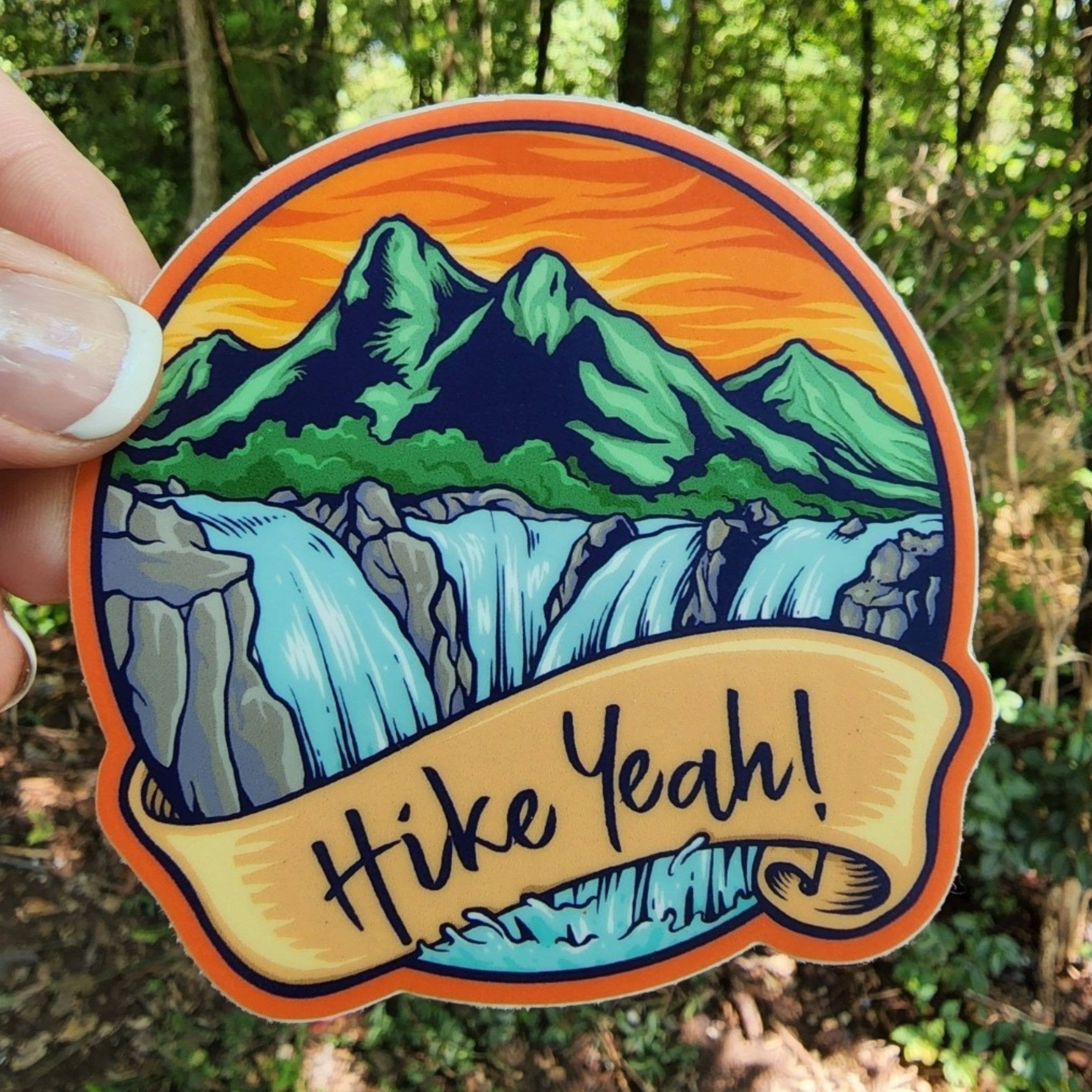 National Parks and Beyond - Wholesale Sticker - Hike Yeah! Round Diecut Vinyl Sticker2