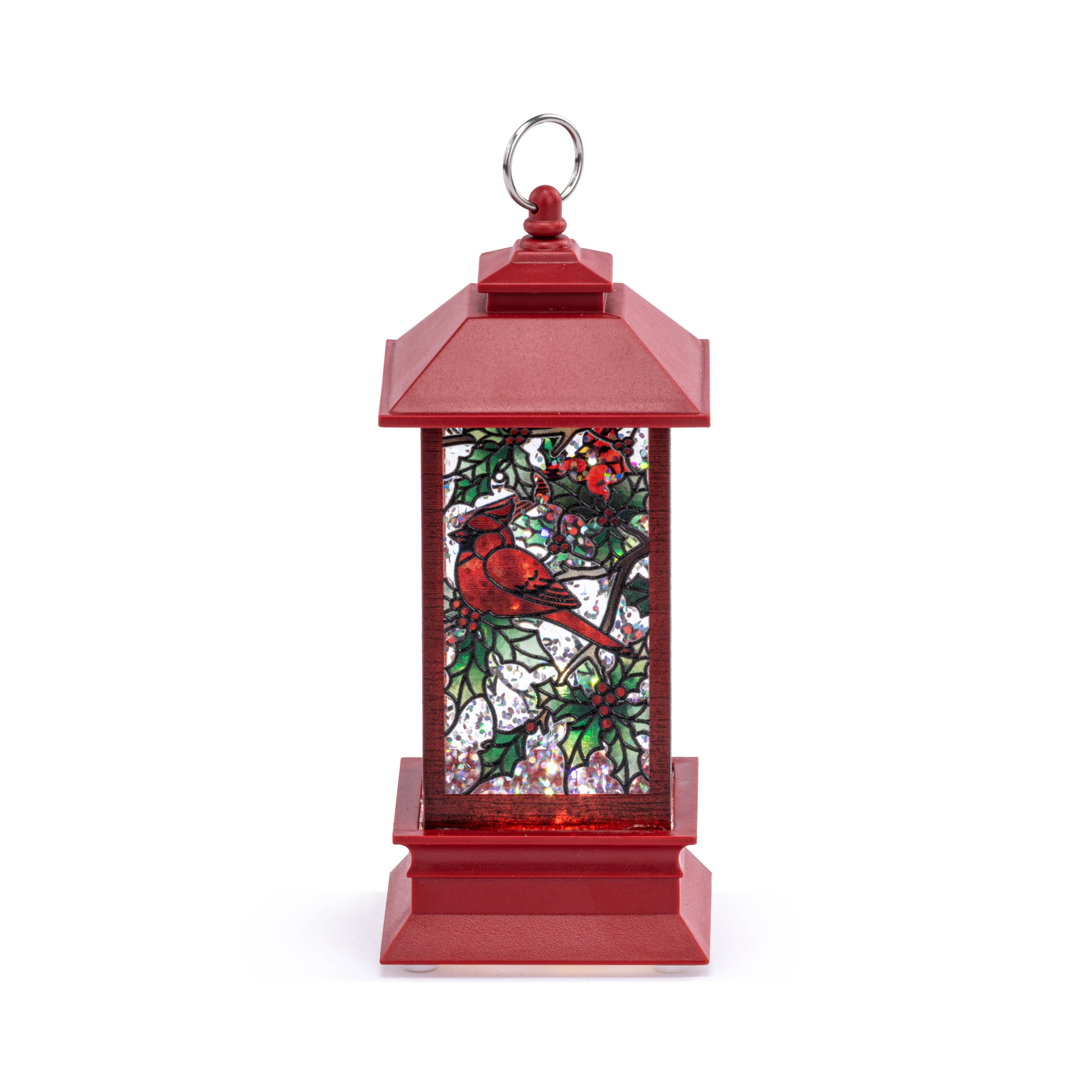 DEMDACO - Wholesale Christmas Decoration - Red Cardinal Lit Lantern - 2x5in1
