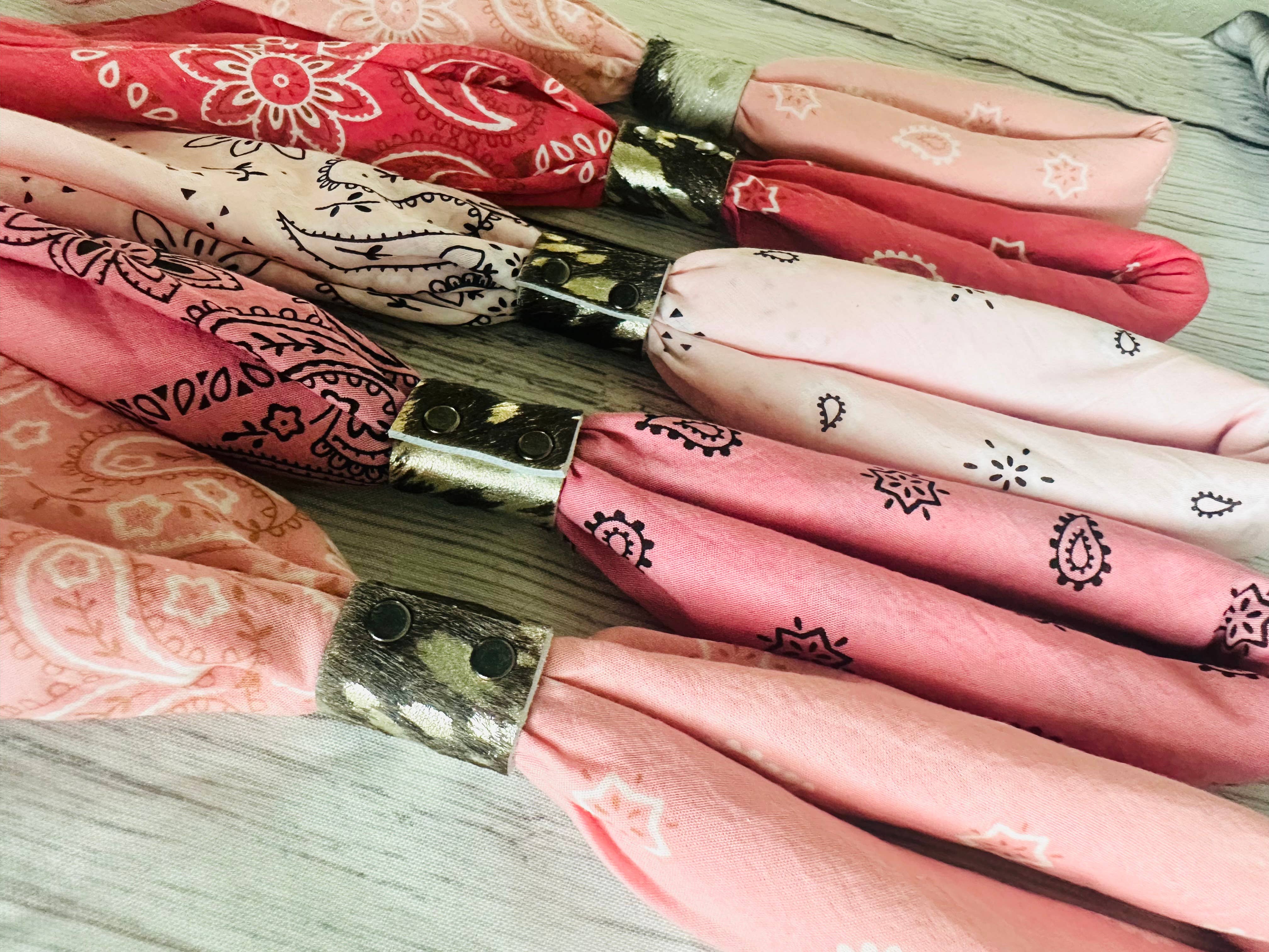 Boots Are My Roots - Wholesale Bandana - Women's - Pink Hand Dyed Bandanas 2