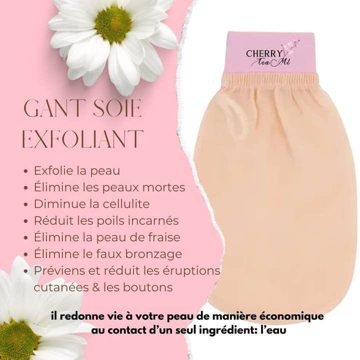 CHERRYTEAML - Wholesale Exfoliating Gloves/Mitts - 100% Natural Exfoliating Silk Glove3