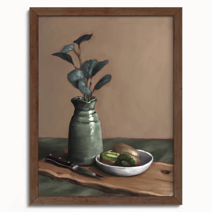 The Ugly Cat Studio - Wholesale Art Print - Eucalyptus and Kiwi Still Life Art Print15