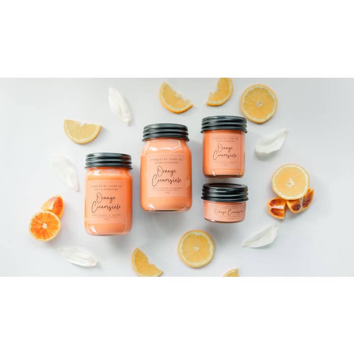 Candles By Laura - Wholesale Jar/Filled Candle - Orange Creamsicle Soy Jar Candle
