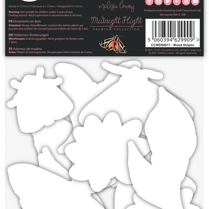 Ecstasy Crafts Distributing – wholesale Craft supplies – Midnight Flight - Wood shapes