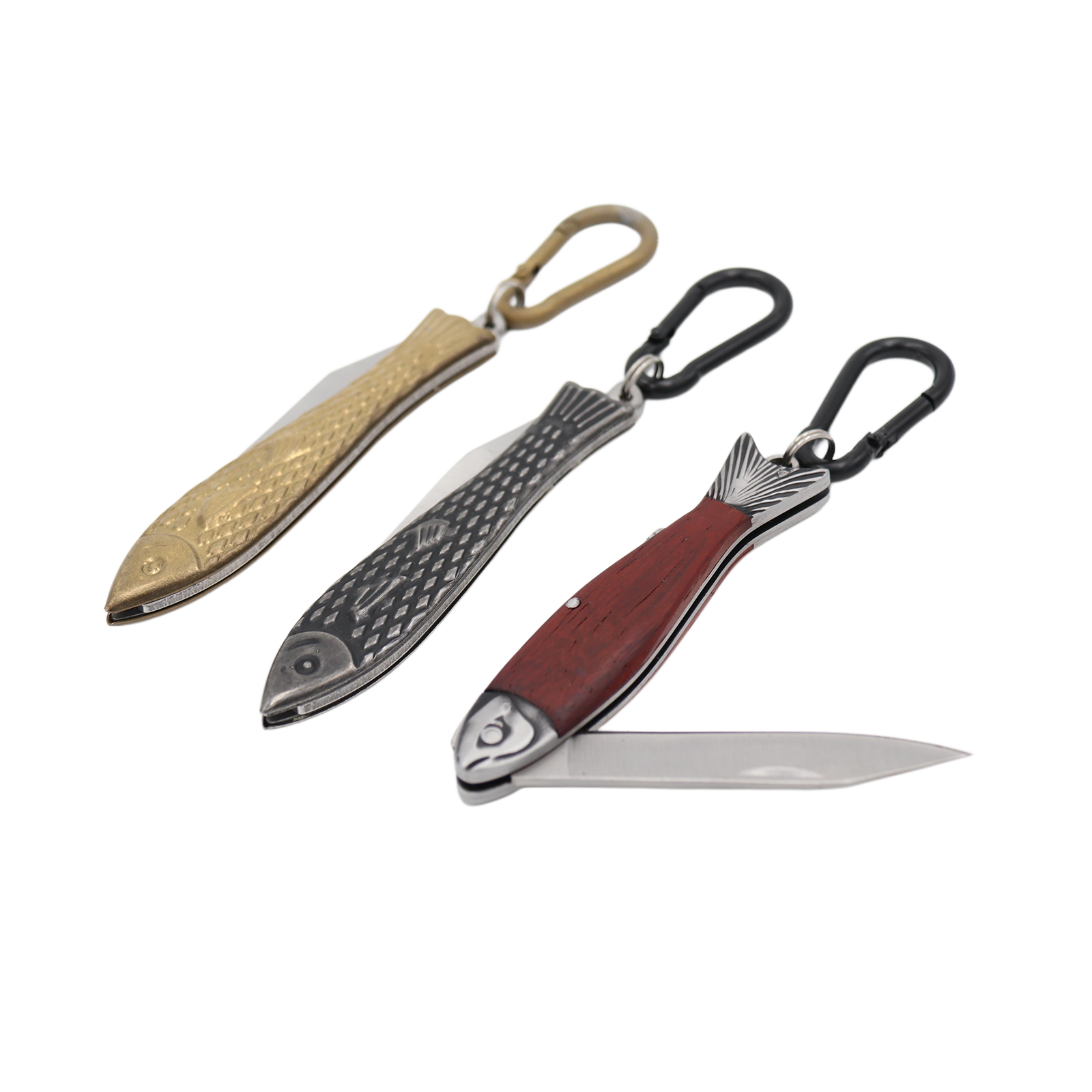 Real Sic - Wholesale Pocket knife/holder - Pocket Fish Knife Keychain - 3.5 Inches4