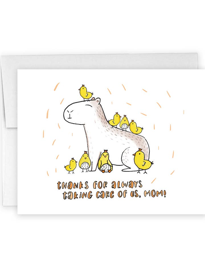 mamabara kapybara mors dags kort | blank indeni for engroshandel hos Evil Llama and Friends