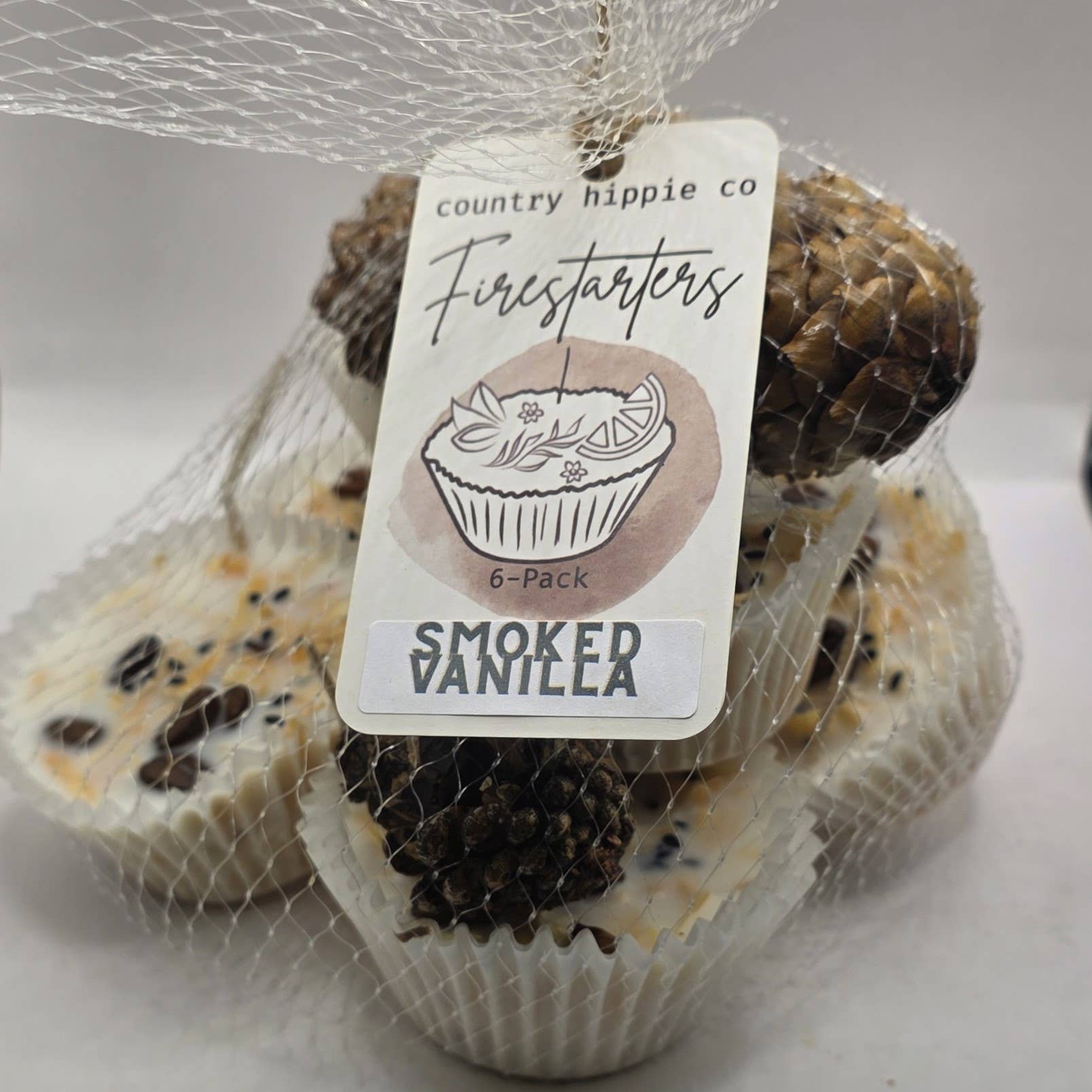 Country Hippie Co. – wholesale Tändare – Botaniska eldstartare – 6-pack för camping + brasor6