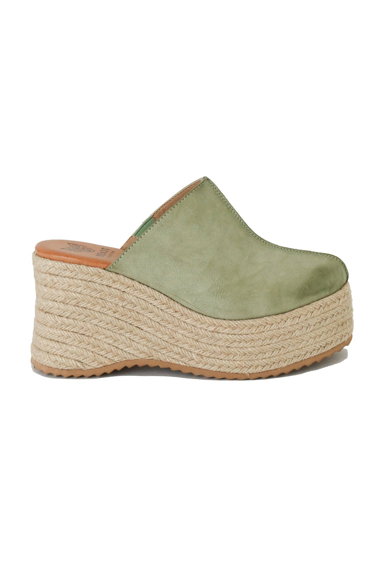 BEAST FASHION - Wholesale Wedges - Women's - NELLIE-01 Round Toe Espadrille Wedge Mule4
