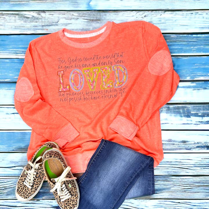 For God So Loved the World French Terry Sweatshirt - WS for wholesale by Maggie Mae's Trendy Tees