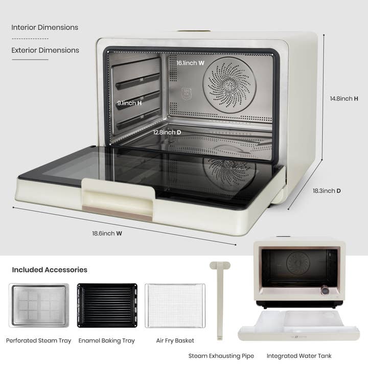VAL CUCINA - Wholesale Toaster - NEW ARRIVAL - VAL CUCINA 7-IN-1 STEAM CONVECTION AIR FRYER OVEN