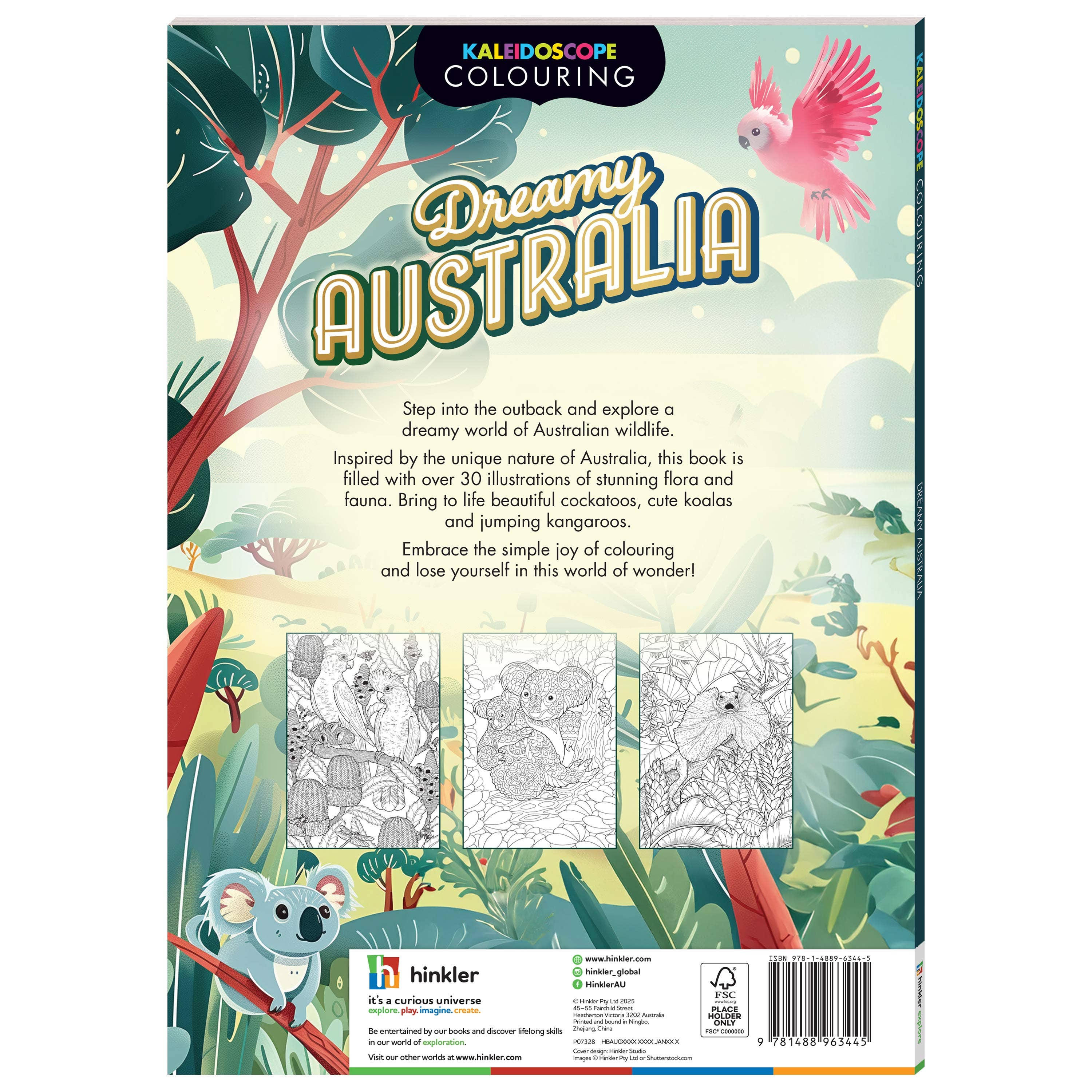 Hinkler Australia - Wholesale Coloring & Activity Book - Kids & Baby - Kaleidoscope Colouring Dreamy Australia3
